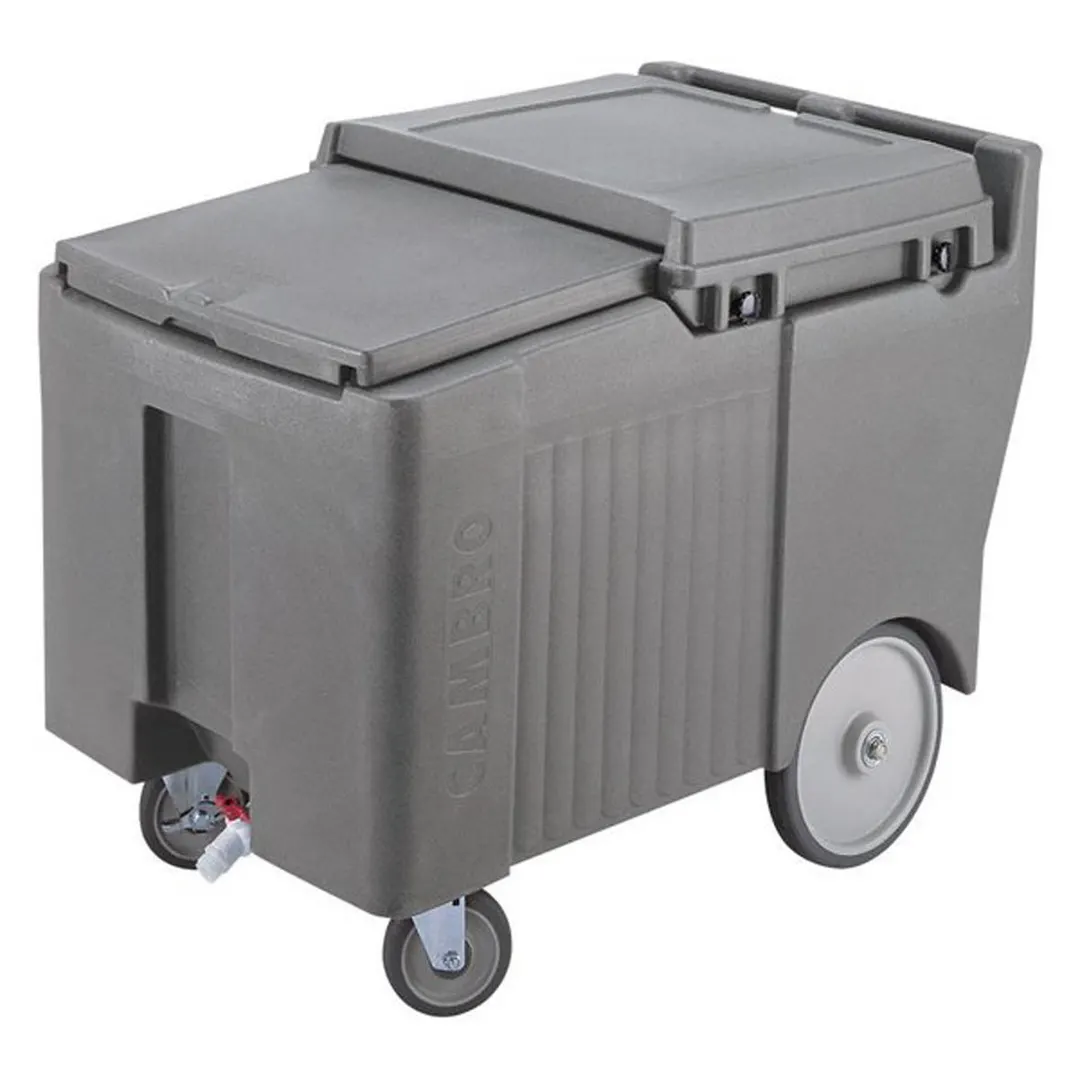 Cambro ICS175LB131 Plastic Mobile Ice Bin / Ice Caddy, 175 lb, Dark Brown