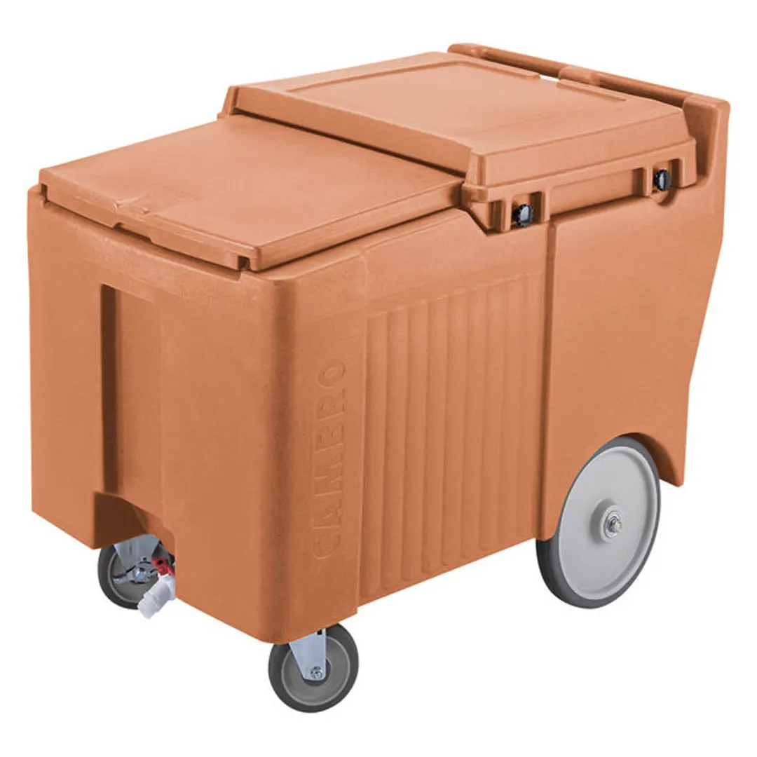Cambro ICS175LB131 Plastic Mobile Ice Bin / Ice Caddy, 175 lb, Dark Brown