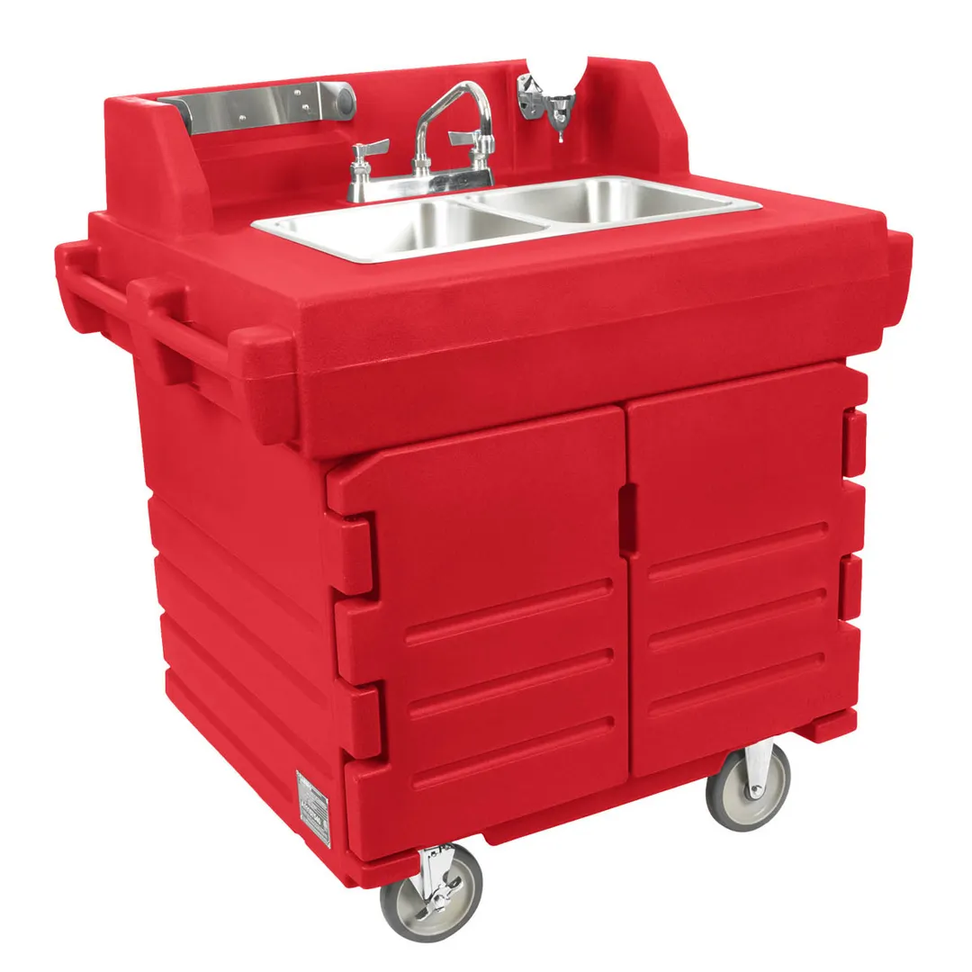 Cambro KSC402158 Camkiosk® Hand Sink Cart, with 2 Compartment Sink