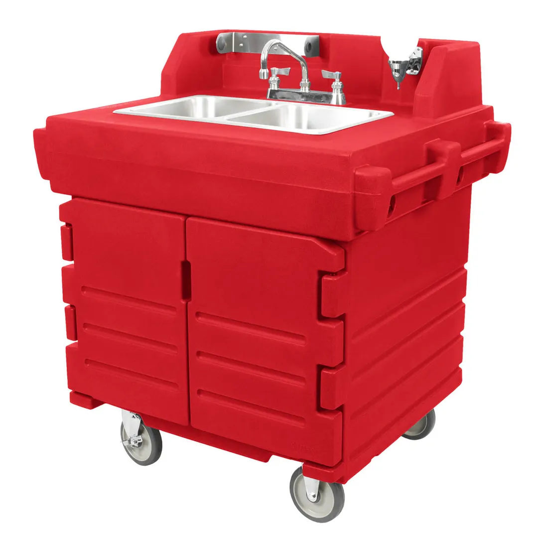 Cambro KSC402158 Camkiosk® Hand Sink Cart, with 2 Compartment Sink