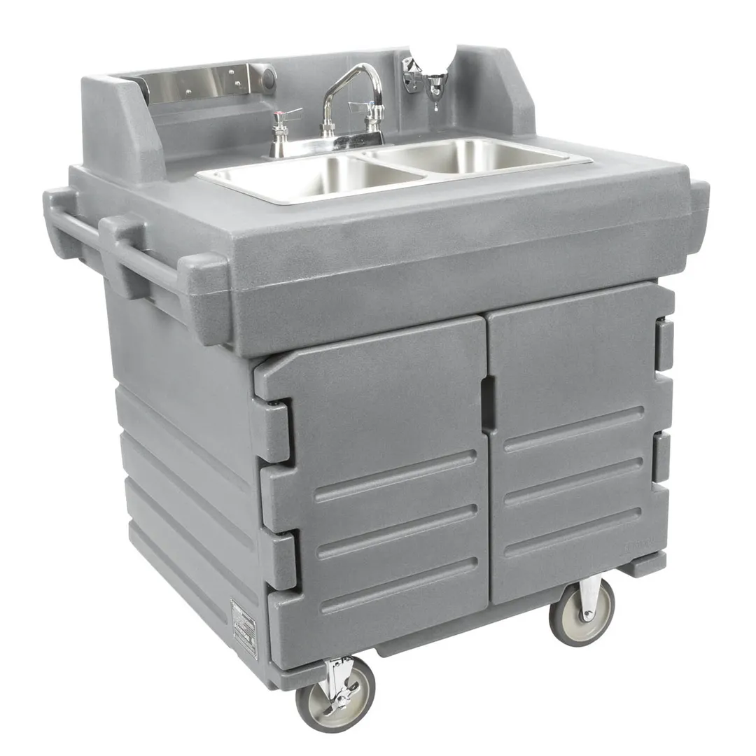 Cambro KSC402191 Camkiosk® Hand Sink Cart, with 2 Compartment Sink