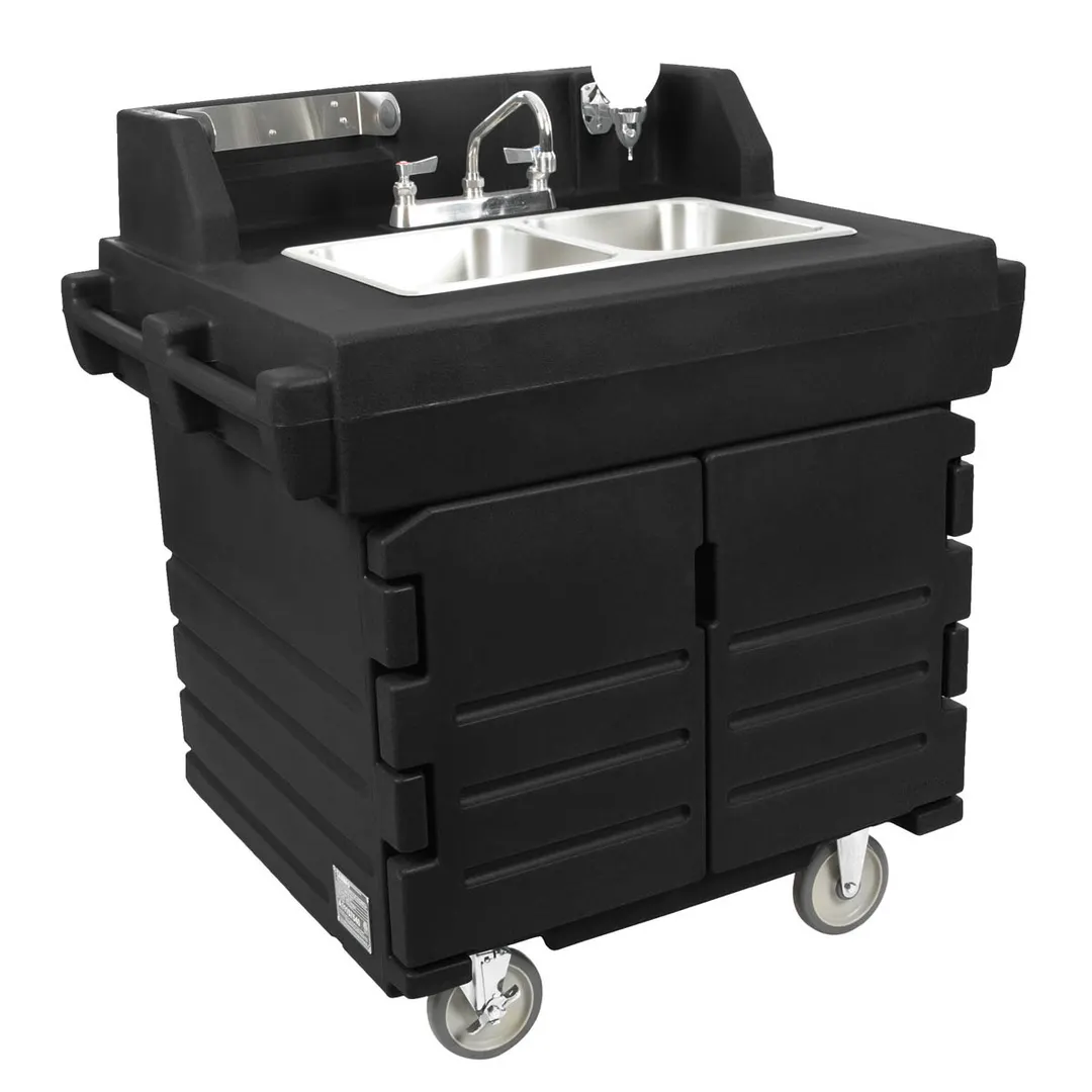 Cambro KSC402426 Camkiosk® Hand Sink Cart, with 2 Compartment Sink