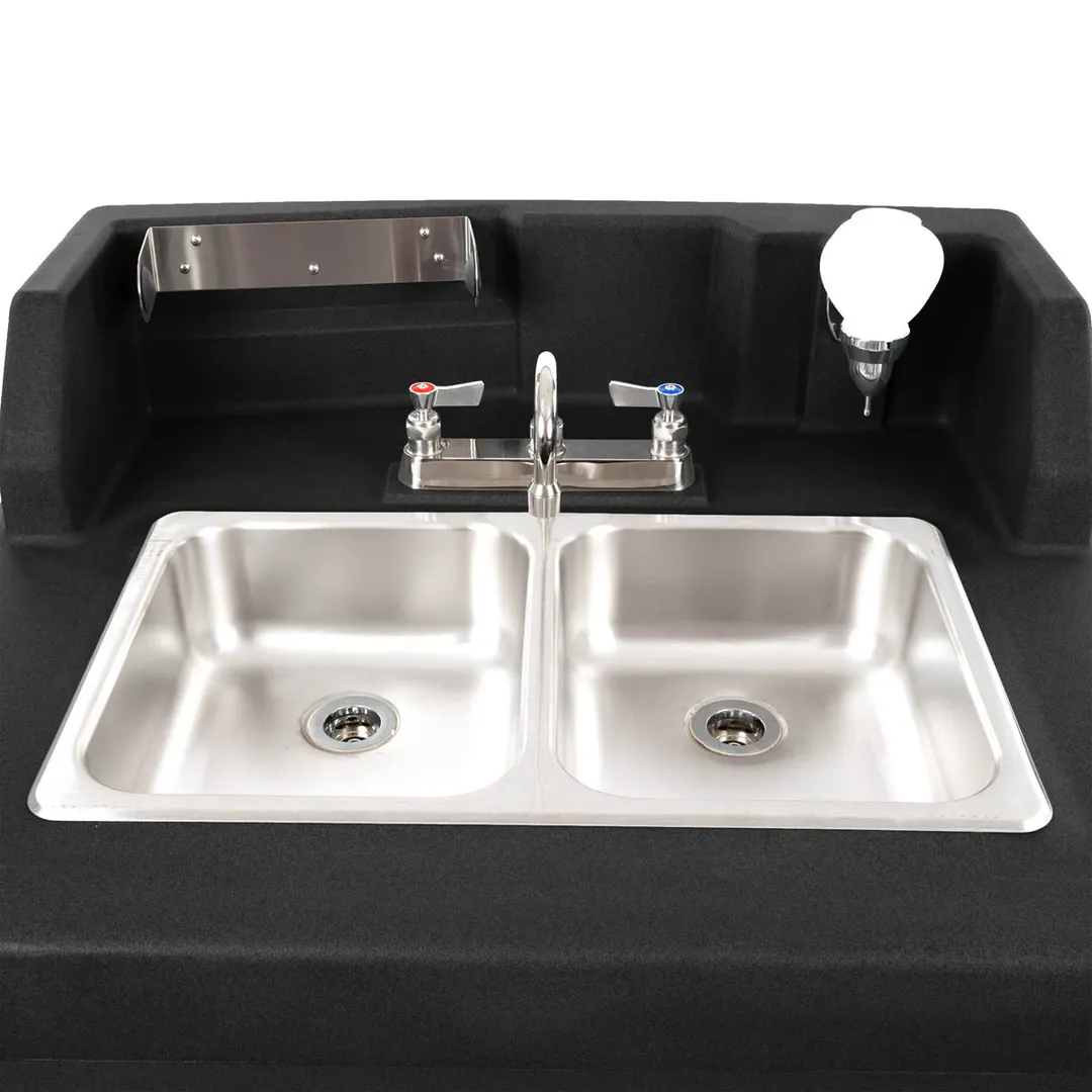 Cambro KSC402426 Camkiosk® Hand Sink Cart, with 2 Compartment Sink