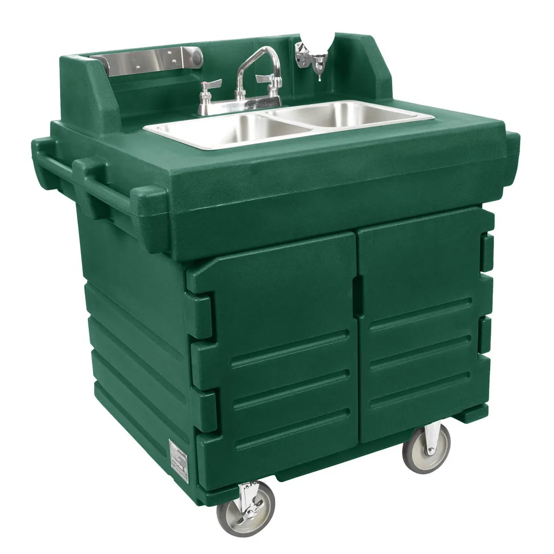 Cambro KSC402519 Camkiosk® Hand Sink Cart, with 2 Compartment Sink