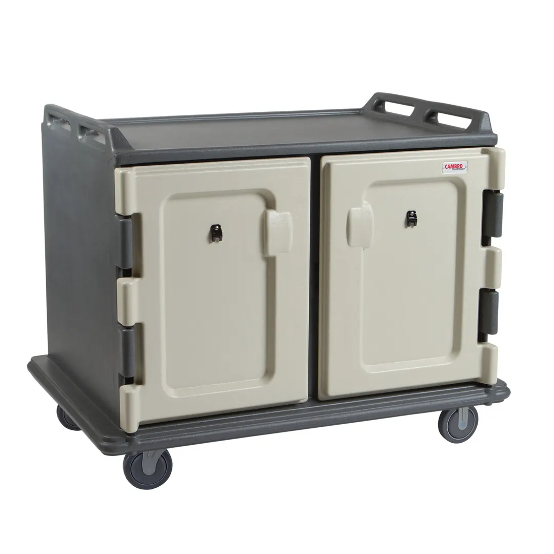 Cambro MDC1418S20191 Granite Gray 20 Tray Insulated Meal Delivery Cart