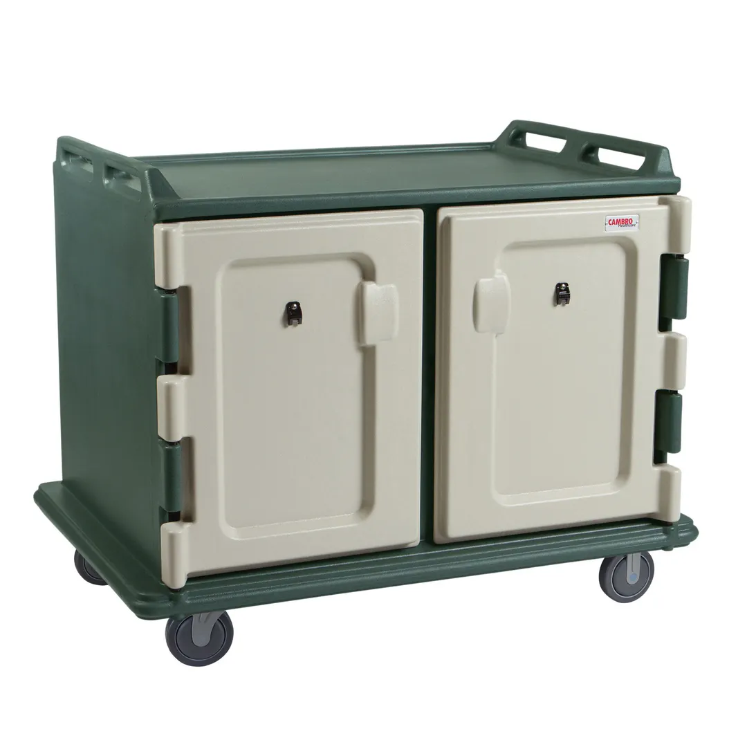 Cambro MDC1418S20192 Granite Green 20 Tray Insulated Meal Delivery Cart