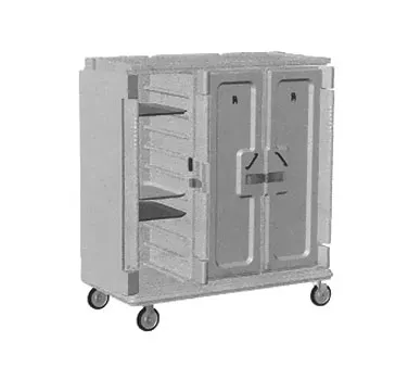 Cambro MDC1418T30615 Charcoal Gray 30 Tray Meal Delivery Cart w/ 3 Compartments
