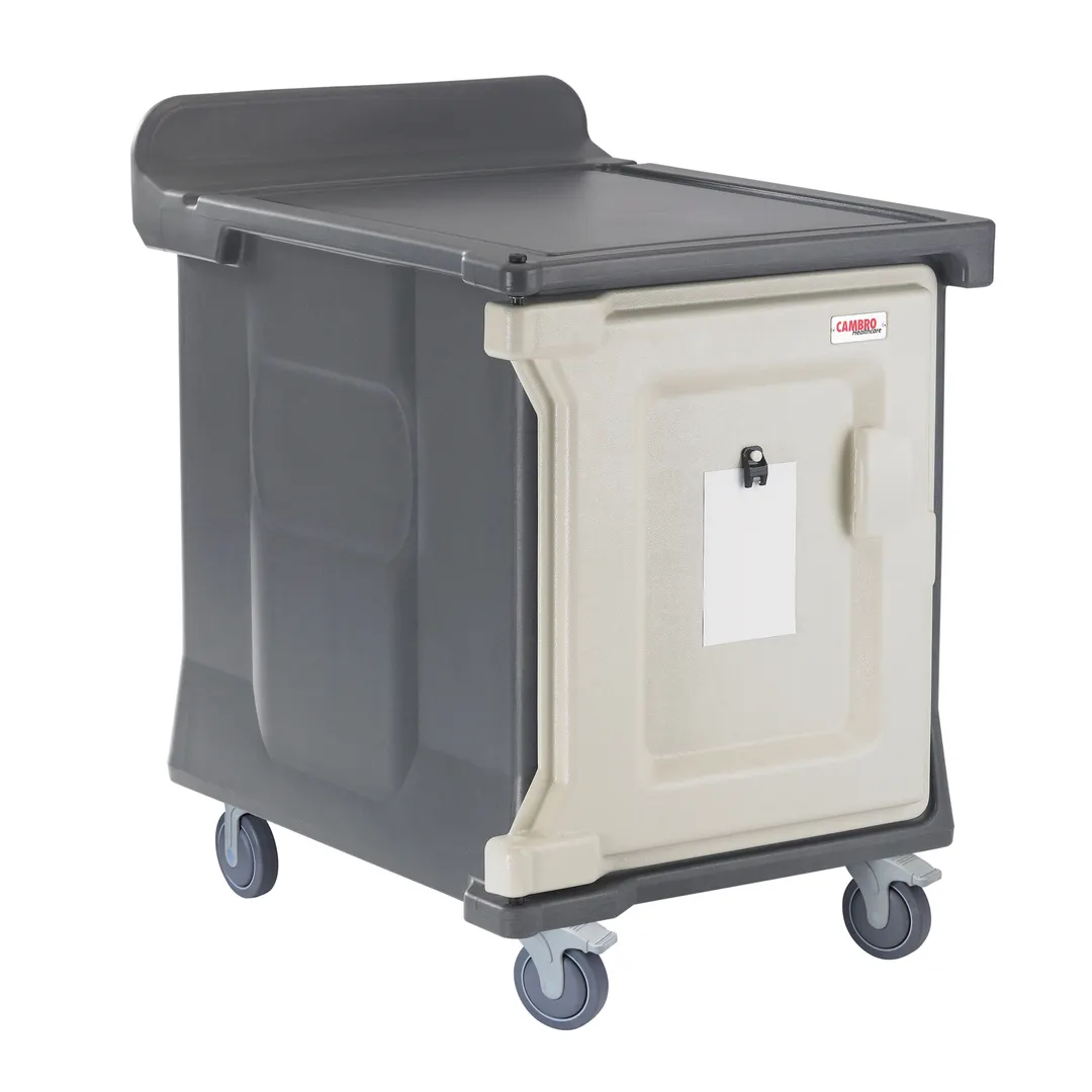 Cambro MDC1520S10191 Granite Gray 30 Tray Meal Delivery Cart w/ 3 Compartments