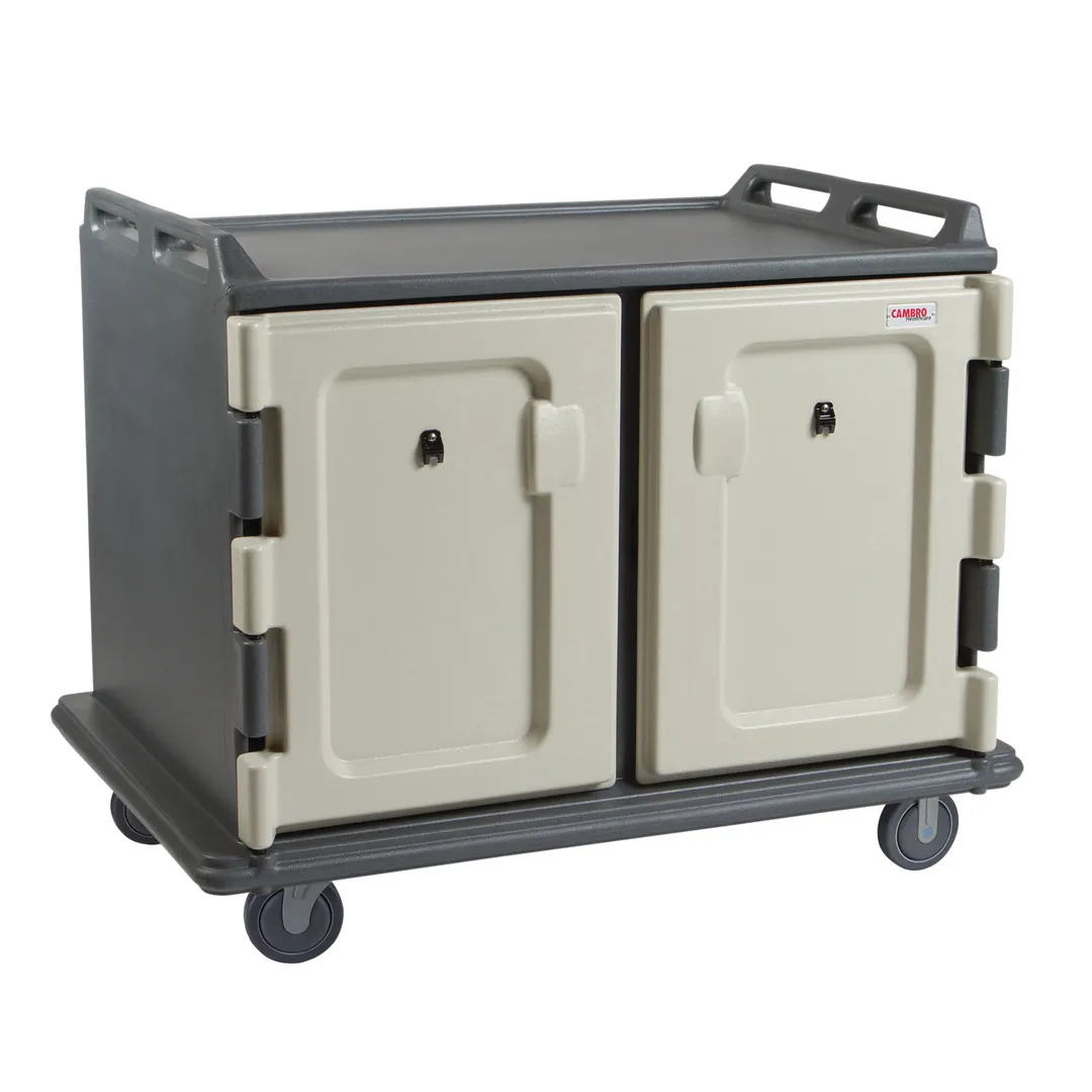 Cambro MDC1520S20191 Granite Gray 20 Tray Meal Delivery Cart for 15" x 20" Trays