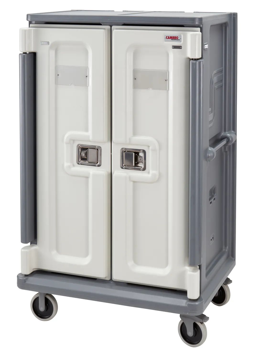 Cambro MDC1520T20194 Granite Sand 20 Tray Meal Delivery Cart w/ 2 Compartments