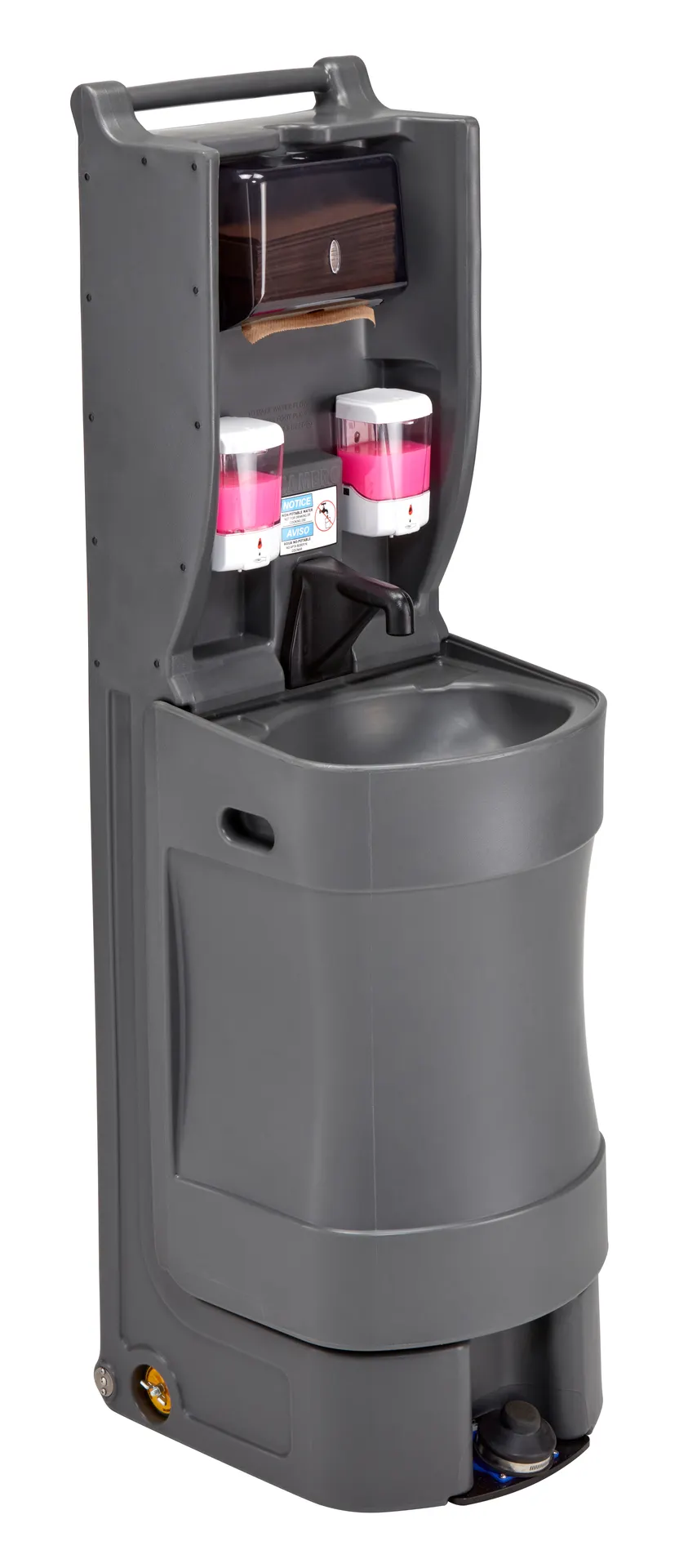 Cambro MHWS18615 Mobile Hand Wash Station, 21.1" L X 19" W X 63.6" H