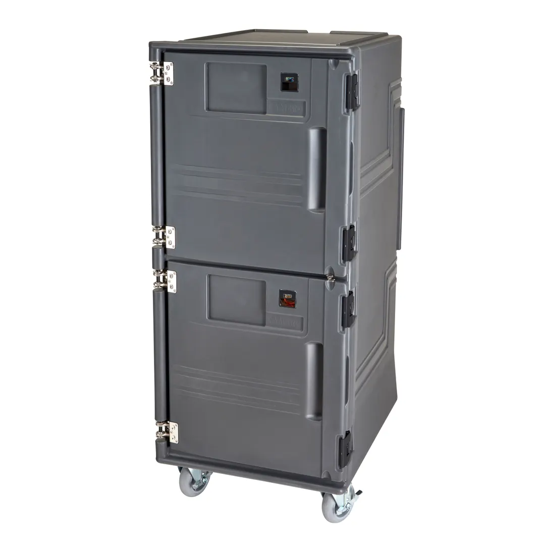 Cambro PCUCHSP615 2-Compartment Heated Holding Cabinet, 28"W x 35.75"D x 66"H, 32 GN 1/1 Pans Capacity, Polyethylene Exterior, Charcoal Gray