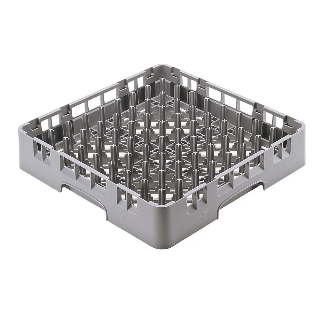Cambro PR314151 Camrack 9 x 9 Peg Rack, Full Size, 19-3/4" x 19-3/4" x 4", Soft Gray, NSF Certified, 18" x 18" Compartment