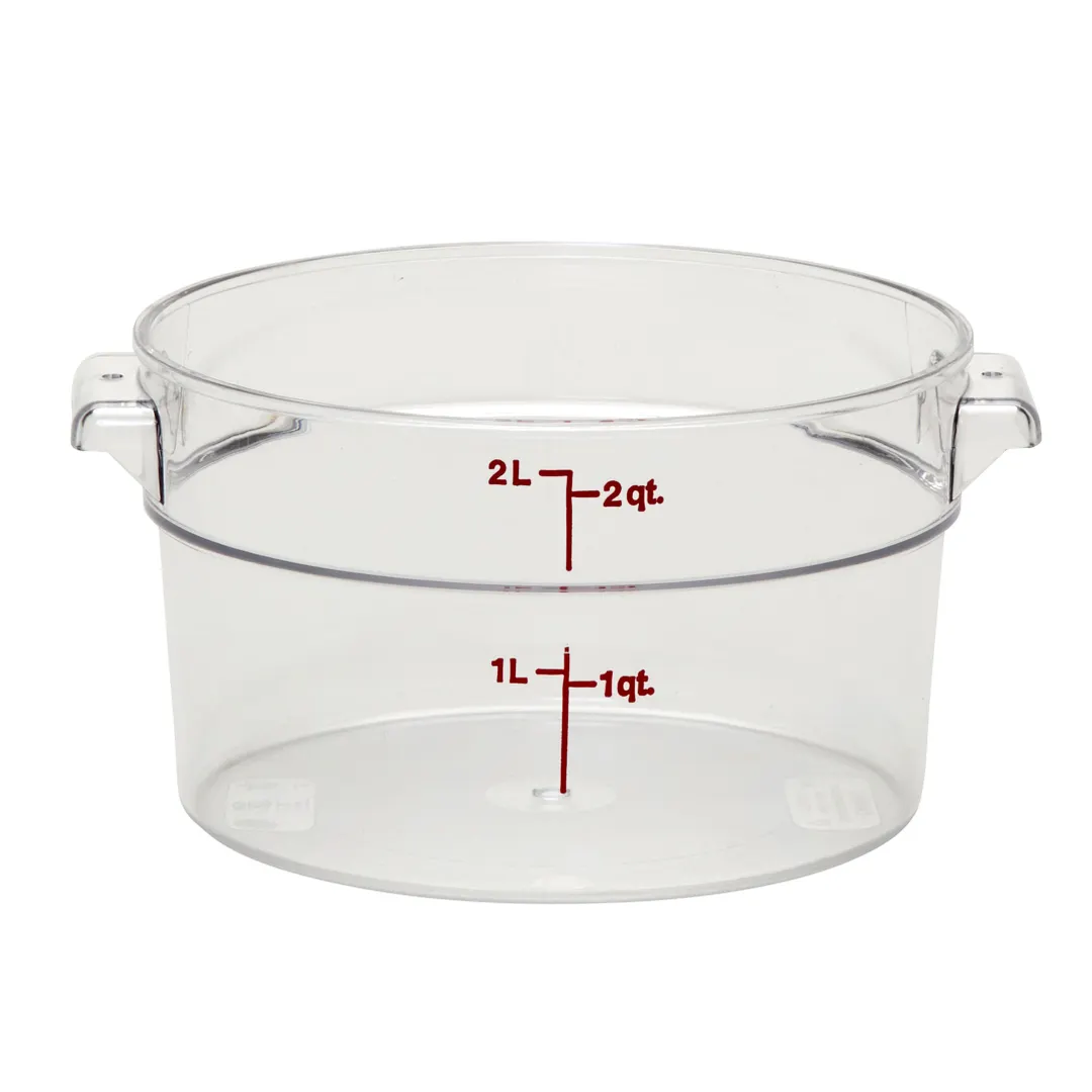 Cambro RFSCW2135 - Polycarbonate 2-qt (8-3/16" x 4-3/16") Container with Handle, -40°F to 210°F, NSF