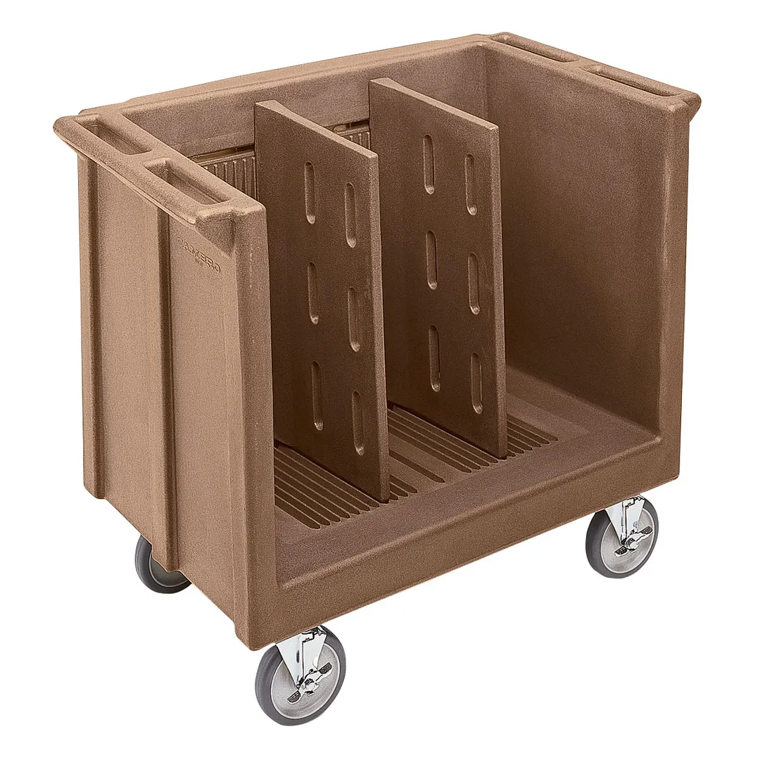 Cambro TDC30157 Adjustable Dish Cart, 23.25"W x 38.875"L, 500 lbs, Polyethylene, Granite Green