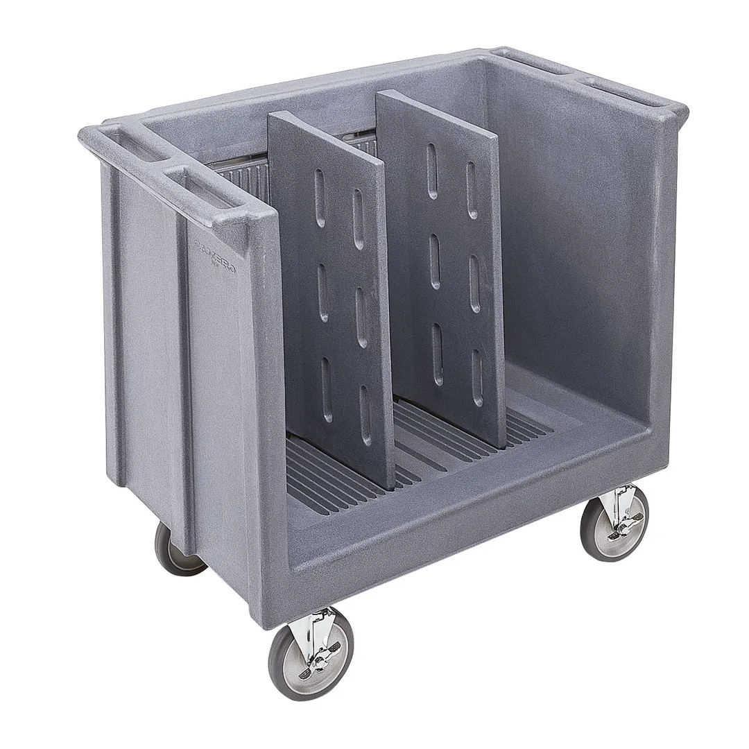 Cambro TDC30191 Adjustable Dish Cart, 23.25"W x 38.875"L, 500 lbs, Granite Gray, Polyethylene