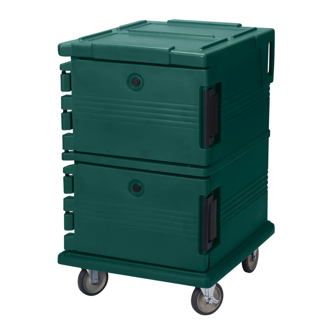 Cambro UPC1200519 Ultra Camcart Insulated Food Pan Carrier w/ 16 Pans, Green
