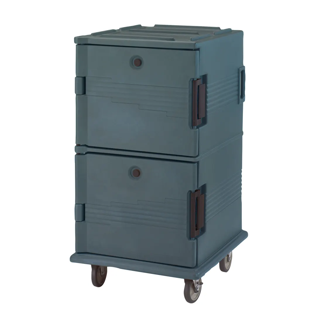 Cambro UPC1600SP191 Ultra Camcart® Insulated Food Pan Carrier with Heavy-Duty Casters, Granite Gray