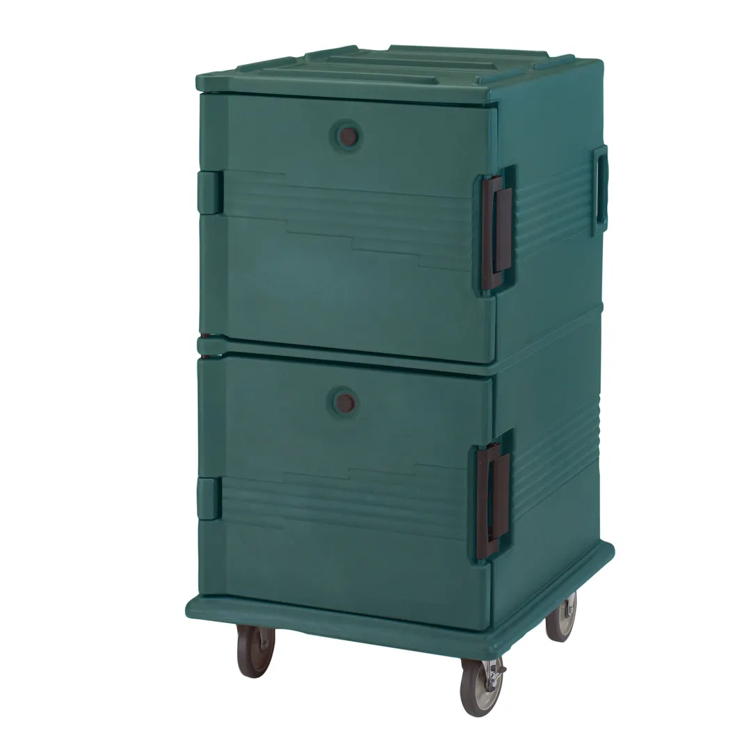Cambro UPC1600SP192 Ultra Camcarts® Insulated Food Pan Carrier w/ Granite Green, 24 Full Size Pans and Security Package
