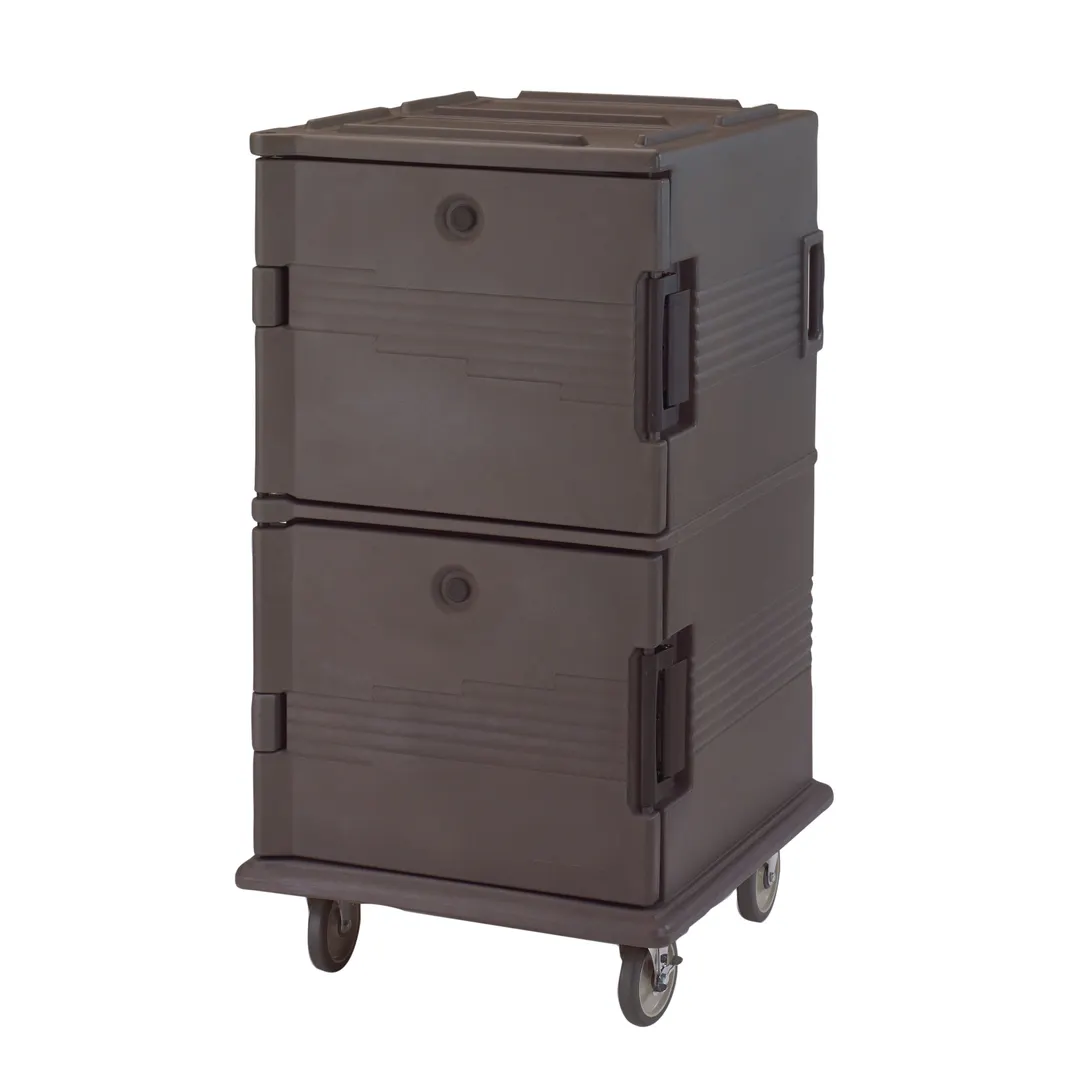 Cambro UPC1600SP194 Ultra Camcart® Granite Sand Insulated Food Pan Carrier w/ 24 Full Size Pans and Security Package