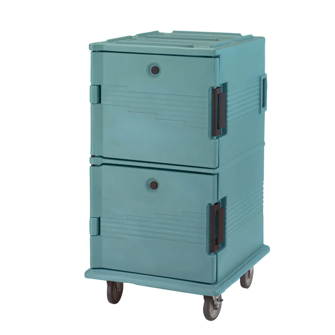 Cambro UPC1600SP401 Ultra Camcart® Slate Blue Insulated Food Pan Carrier w/ 24 Full Size Pans and Security Package