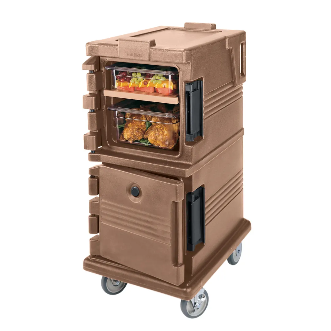 Cambro UPC600157 Ultra Camcarts® Coffee Beige Insulated Food Pan Carrier w/ 8 Pan Capacity