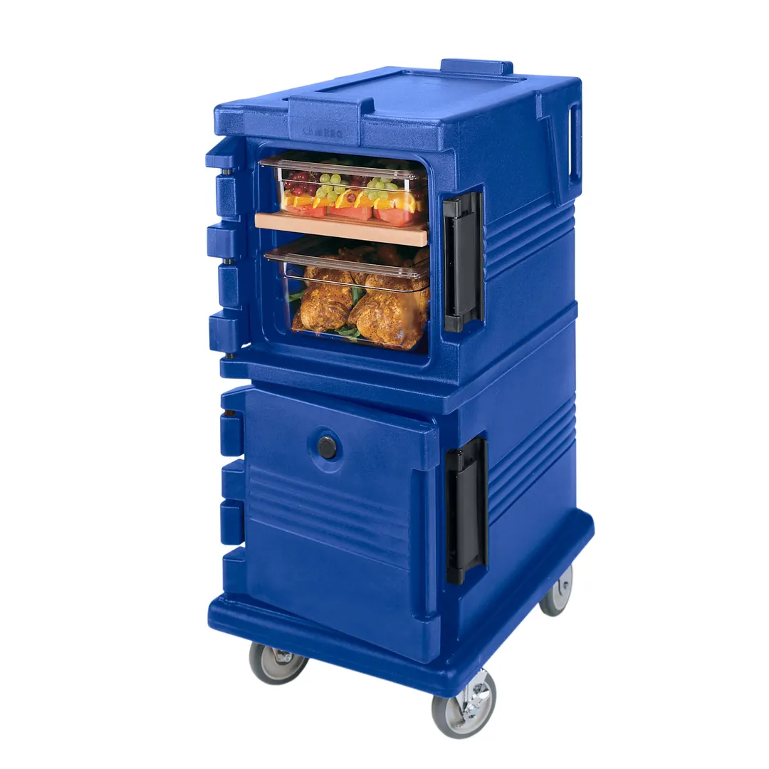 Cambro UPC600186 Ultra Camcarts® Navy Blue Insulated Food Pan Carrier w/ 8 Pan Capacity