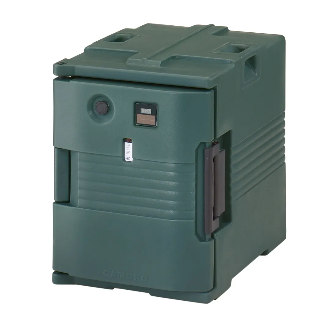 Cambro UPCH400192 Camcarrier® Front Loading Insulated Food Carrier w/ 6 Pan, Granite Green, 110V