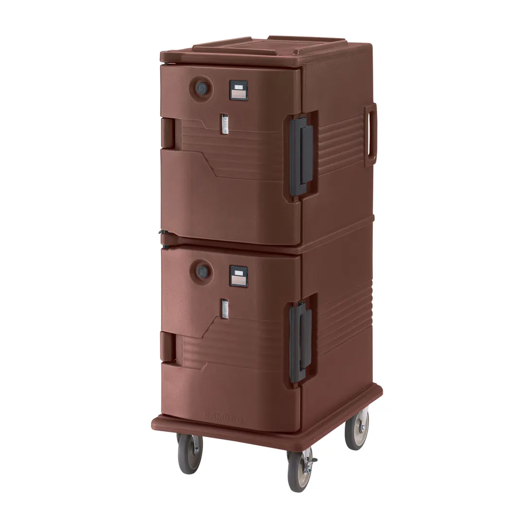 Cambro UPCH800131 "Full Height" 1-Section Heated Holding Cabinet, Solid Door, 20.5"W x 27.1"D x 54"H, Dark Brown, ENERGY STAR®
