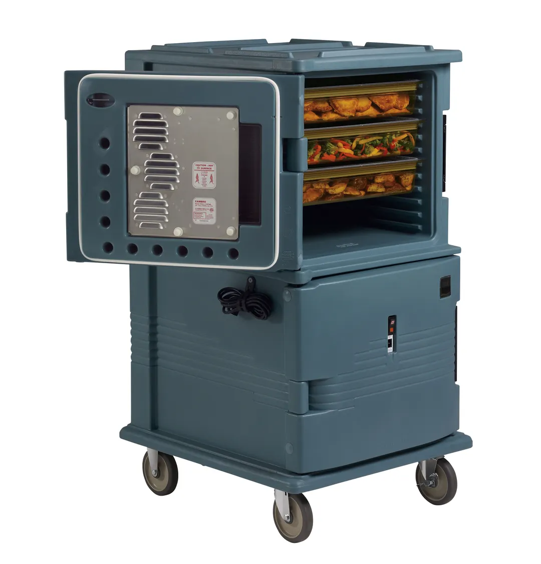 Cambro UPCHT1600HD191 2-Compartment Heated Holding Cabinet, Dutch Door, Granite Gray, 28.8"W x 33.4"D x 54.5"H, 110V 529W