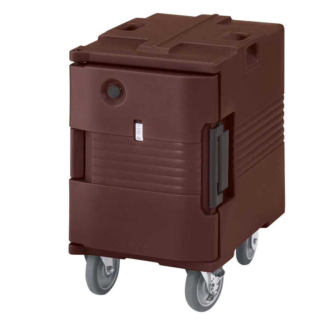 Cambro UPCHW400131 1-Door Heated Holding Cabinet, 31-1/4"H, Solid Door, 6 Pan Capacity, Polyethylene, Dark Brown