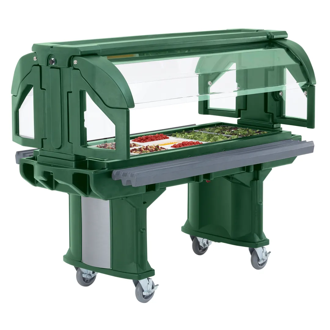 Cambro VBR5519 Versa Food Bar™ Serving Buffet, Kentucky Green, 5 ft. unit,  (4) Pan