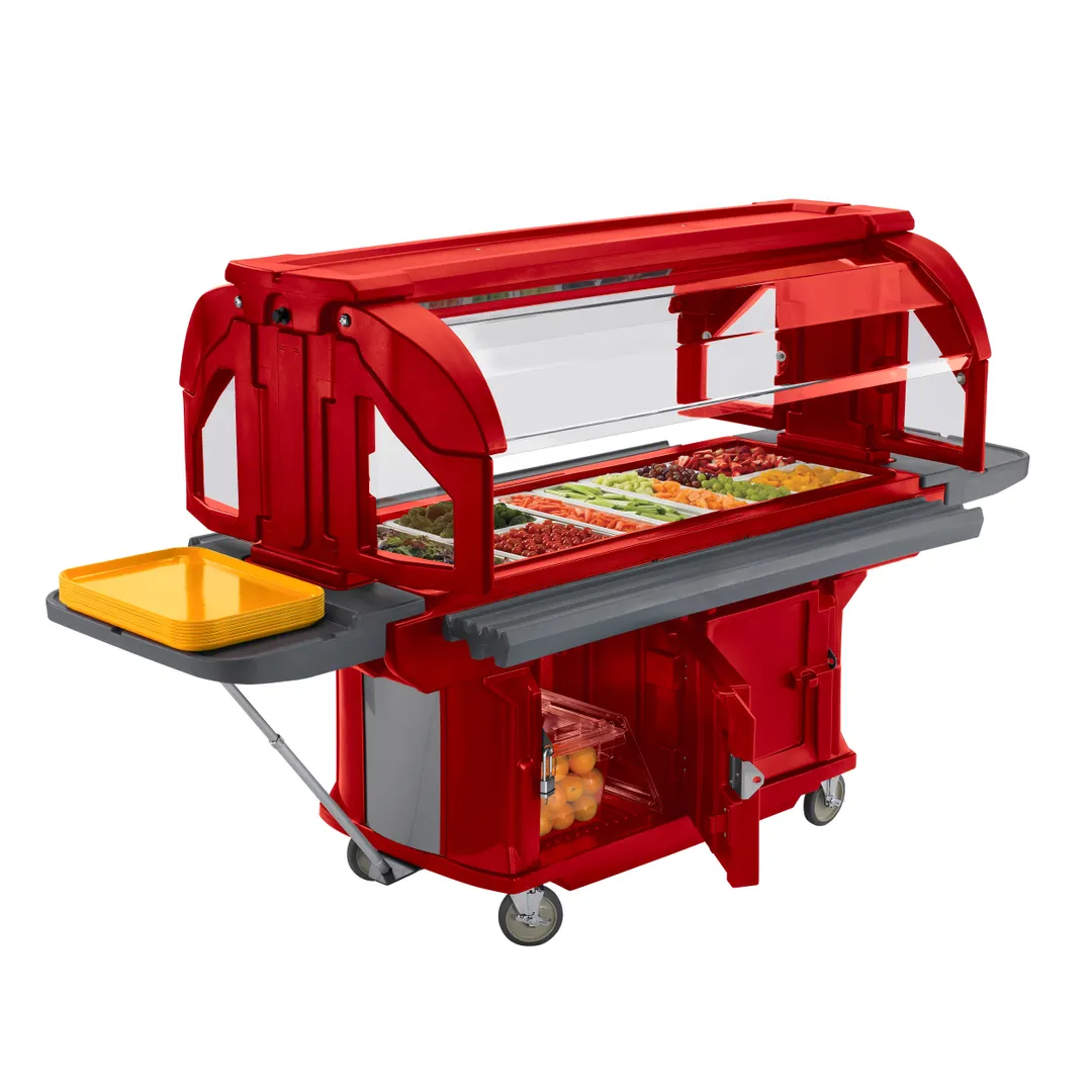 Cambro VBRUHD5158 Versa Food Bar™ Ultra Series Serving Buffet, Hot Red, 5 ft. unit, (4) Pan