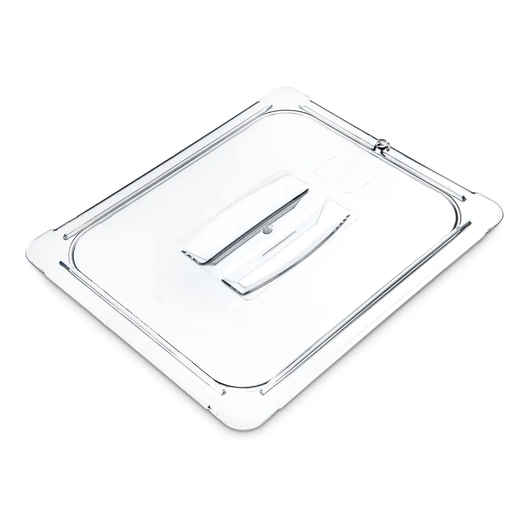 Carlisle 10230U07 1/2-Size Clear Polycarbonate Lid, Non-Slip, Dishwasher Safe, NSF, USA