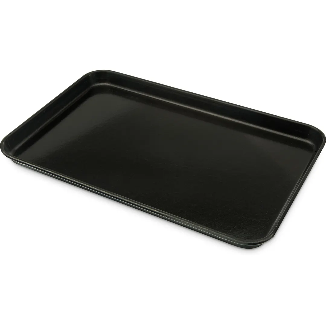Carlisle 1218FMT309 Market Tray 17-3/4"L x 11-7/16"W x 3/4"H Black Fiberglass Air‑Flow Corners NSF
