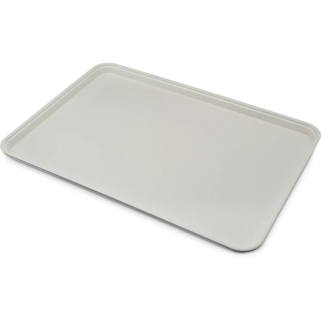 Carlisle 2618FGQ001 Glasteel Display Tray, 25-5/8" x 17-7/8" x 1-1/4", Fiberglass, Bone White, NSF