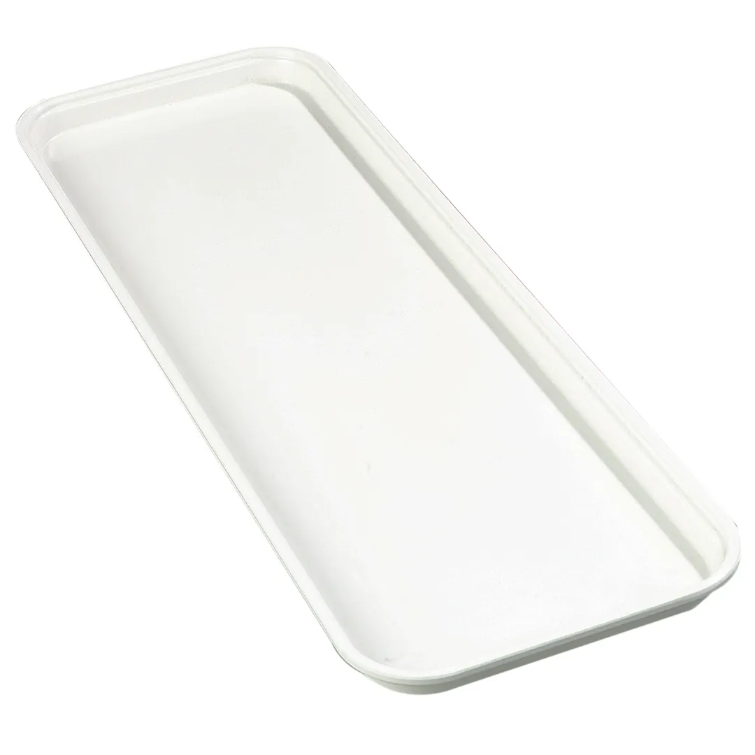 Carlisle 269FMT301 Market Tray, 25-1/2" L x 8-3/4" W x 1-1/8" H, Pearl White Fiberglass, Corners