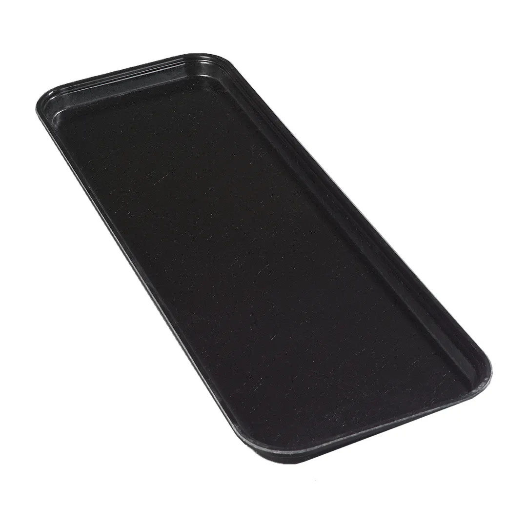Carlisle 269FMT309 Market Tray – 25-1/2" L x 8-3/4" W x 1-1/8" H, Black Fiberglass, Corners, NSF