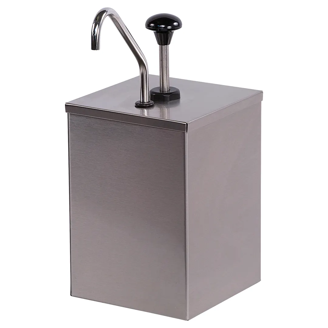 Carlisle 386010 Condiment Pump Dispenser, Counter 7-1/4", Holds 1 Gallon Jar, 18/8 Pump, 1.25oz