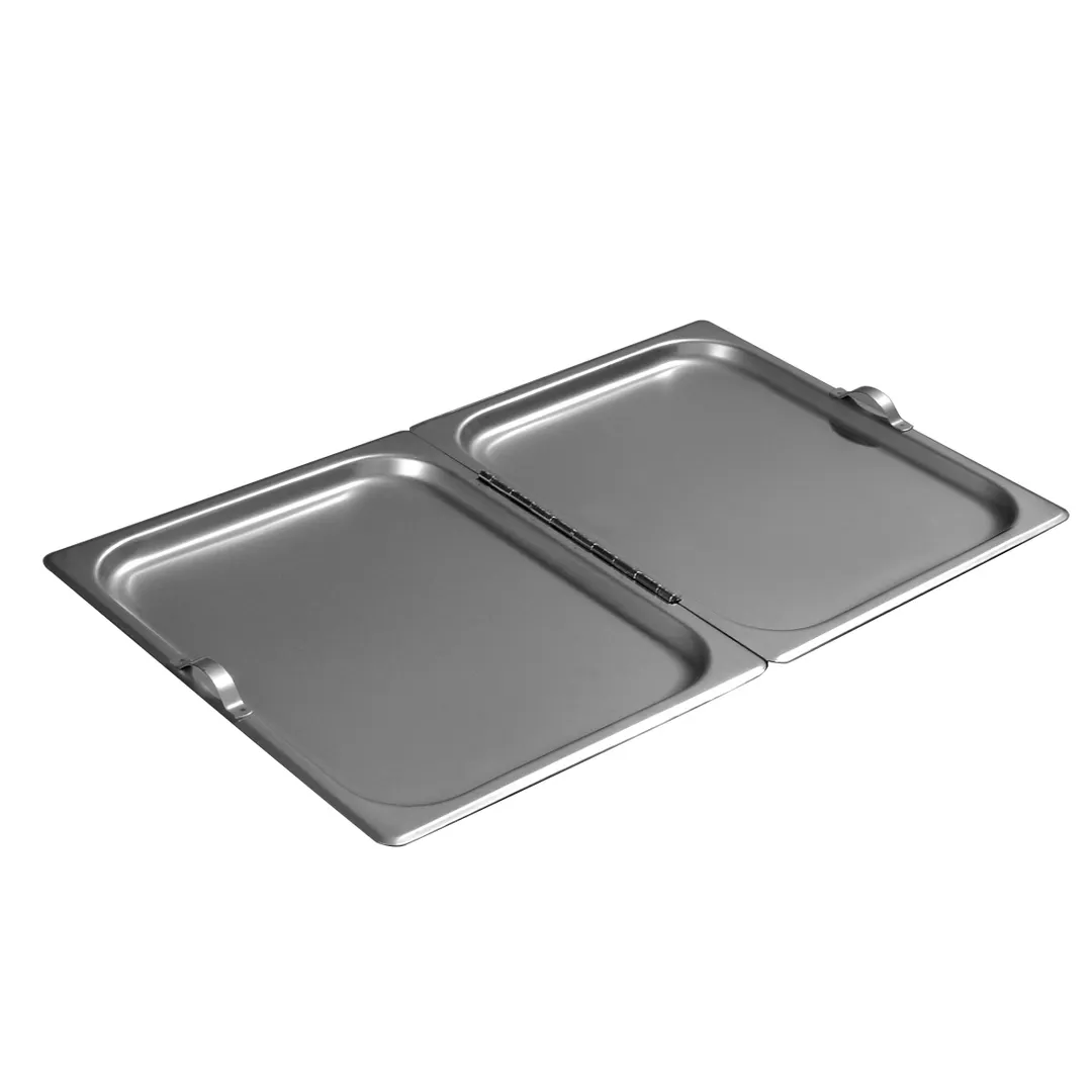 Carlisle 607000H DuraPan Full-Size Flat Solid Stainless Steel Pan Cover, 24 Gauge, Hinged, Handles