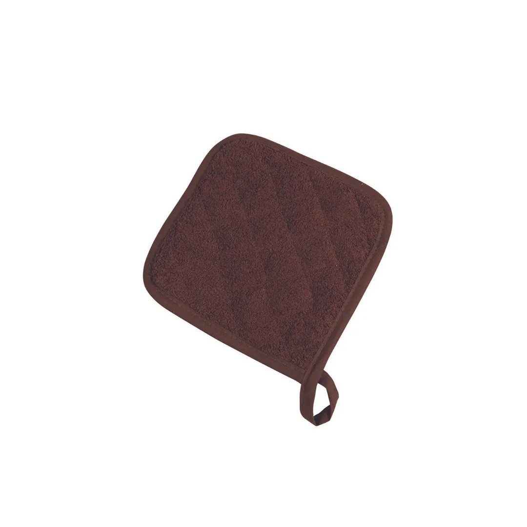 Carlisle 802TPH San Jamar Pot Holder, 8" x 8", Brown Terry, 500°F Protection - Dozen