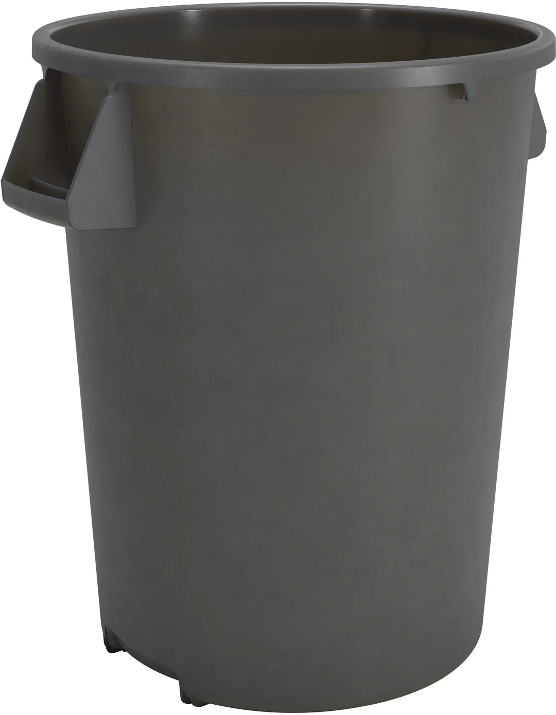Carlisle 84103223 Bronco™ 32‑Gallon Bin, 28" H x 21‑2/5" Dia., Gray Poly, NSF, Stackable Ribs