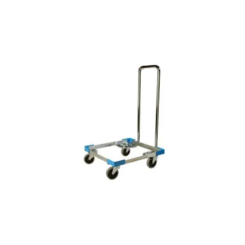 Carlisle C2222A14 E-Z Glide Dolly, 300 lb, Aluminum, Blue, 4 Swivel Casters