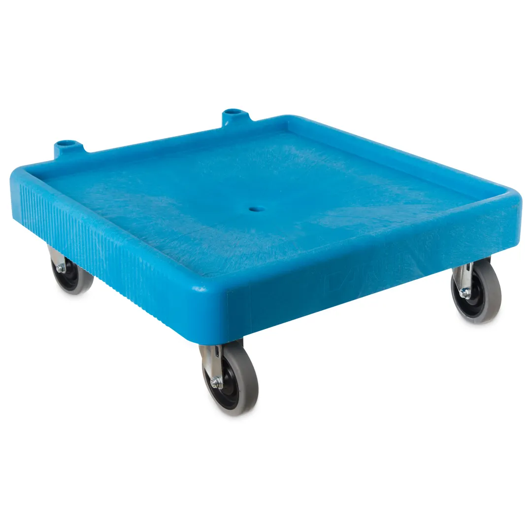 Carlisle C223614 Opticlean Glass Rack Dolly, 350 lb, Blue Polypropylene, 4 Swivel Casters