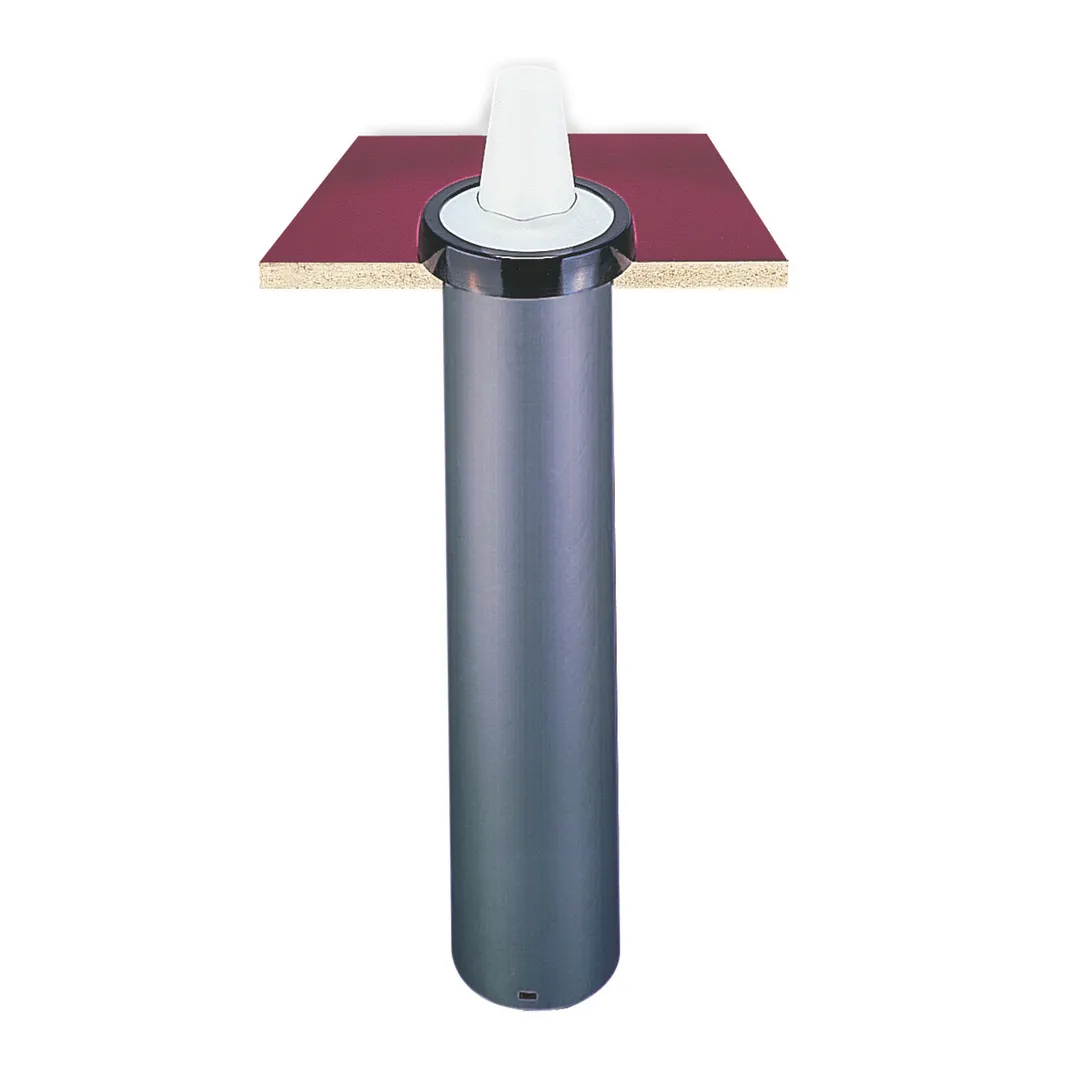 Carlisle C2410C EZ-Fit One Size Cup Dispenser, 23" Tube, 5-3/4" Counter Hole, 8-46 oz Cups, NSF