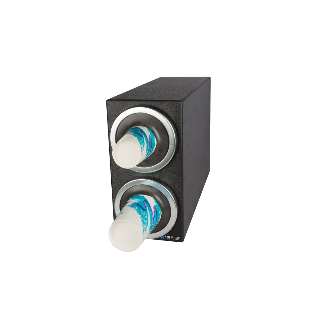 Carlisle C2902 - Black Cup Dispenser With EZ-Fit Dispensers (C2410C), 7-3/4"x23-3/4"x15" Metal Build