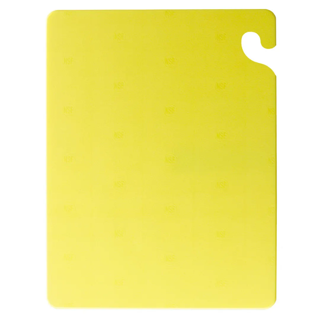 Carlisle CB121812YL Cut‑N‑Carry Yellow 12" x 18" x ½" CoPolymer Cutting Board, Dishwasher‑Safe