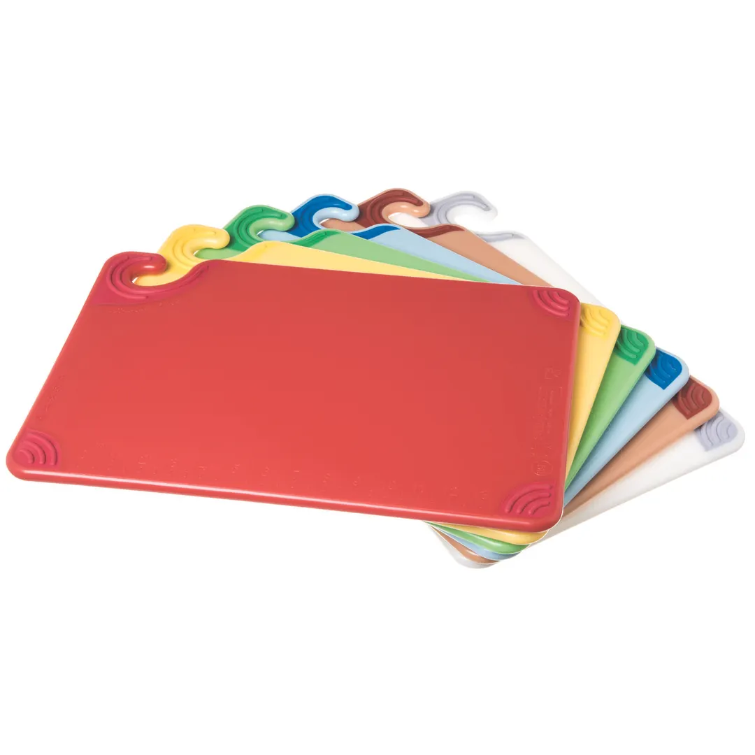 Carlisle CBG1824KC - Saf‑T‑Grip Cutting Board Set, 6 18"x24"x1/2" Co‑Poly, Hook/Ruler, Dishwasher