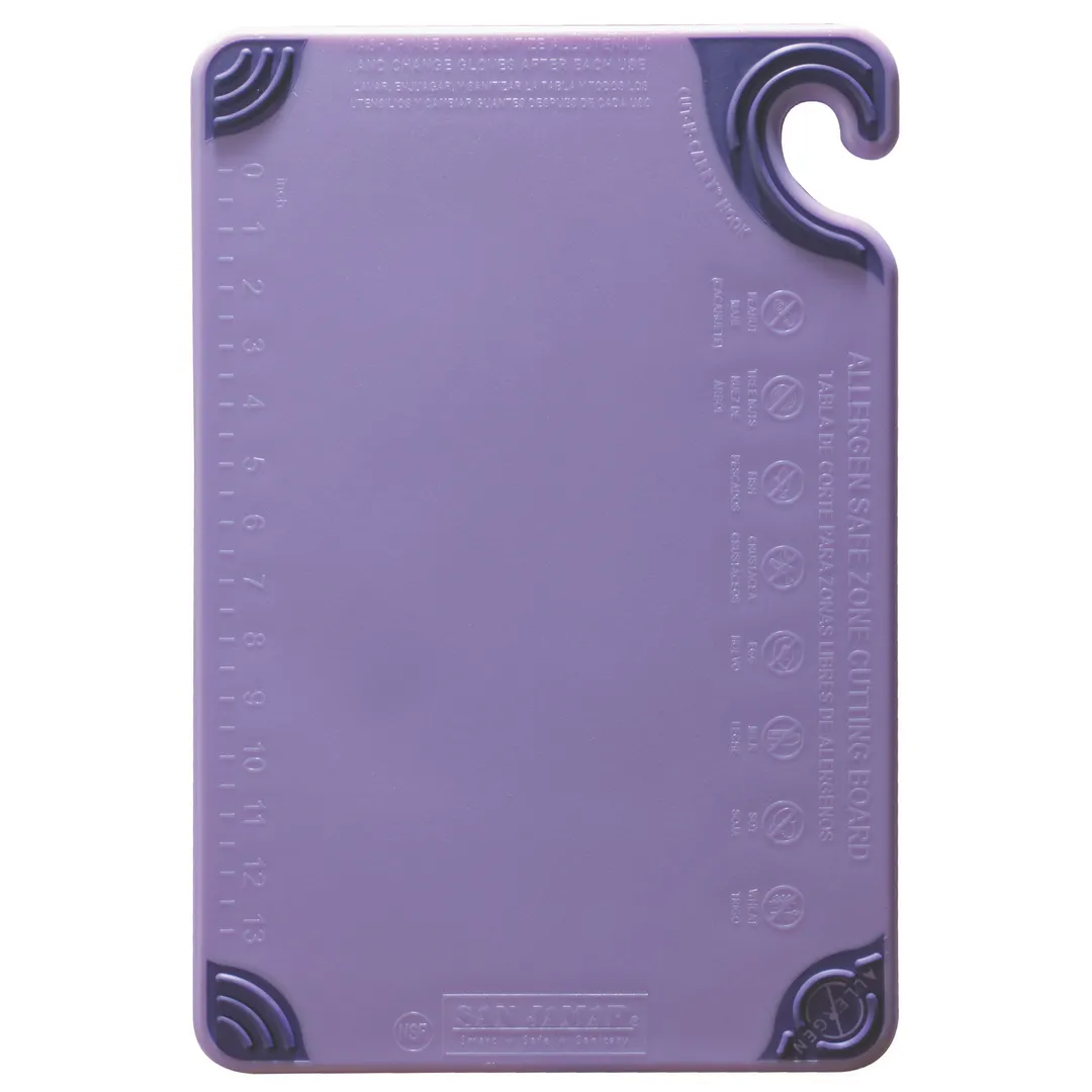 Carlisle CBG6938PR San Jamar Saf‑T‑Grip Cutting Board, 6" x 9" x 3/8", Purple Dishwasher Safe, NSF