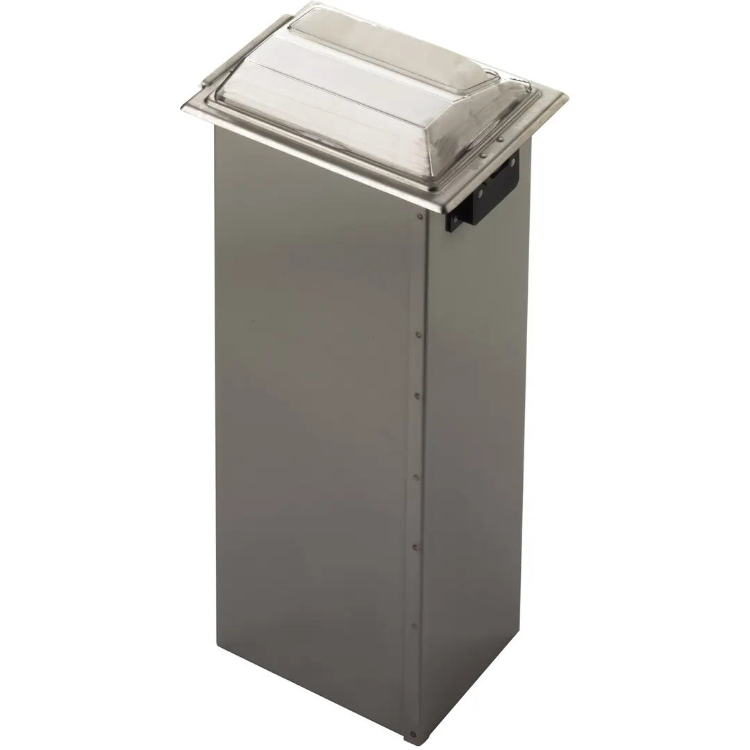 Carlisle H2001CLSS In-Counter Napkin Dispenser, One-At-A, 750 Napkins, 7"x5.5"x19.6", Stainless Finish